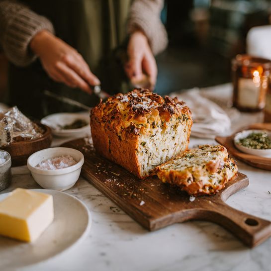 Savory Herb and Cheese Bread Recipe - Recipe Image