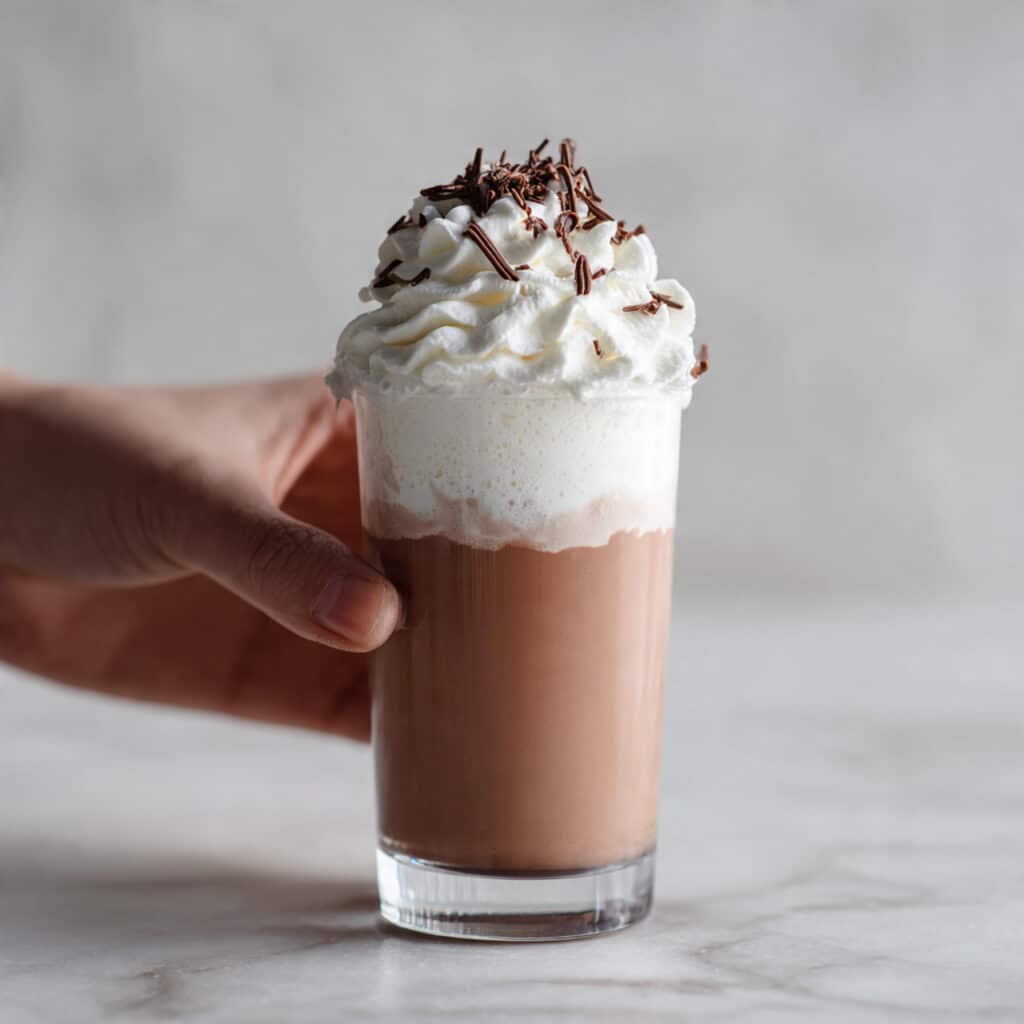 Dirty Snowman Hot Chocolate with Coffee Liqueur Recipe