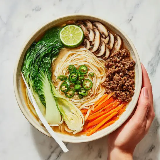 Asian Chicken Noodle Soup with Dumplings Recipe
