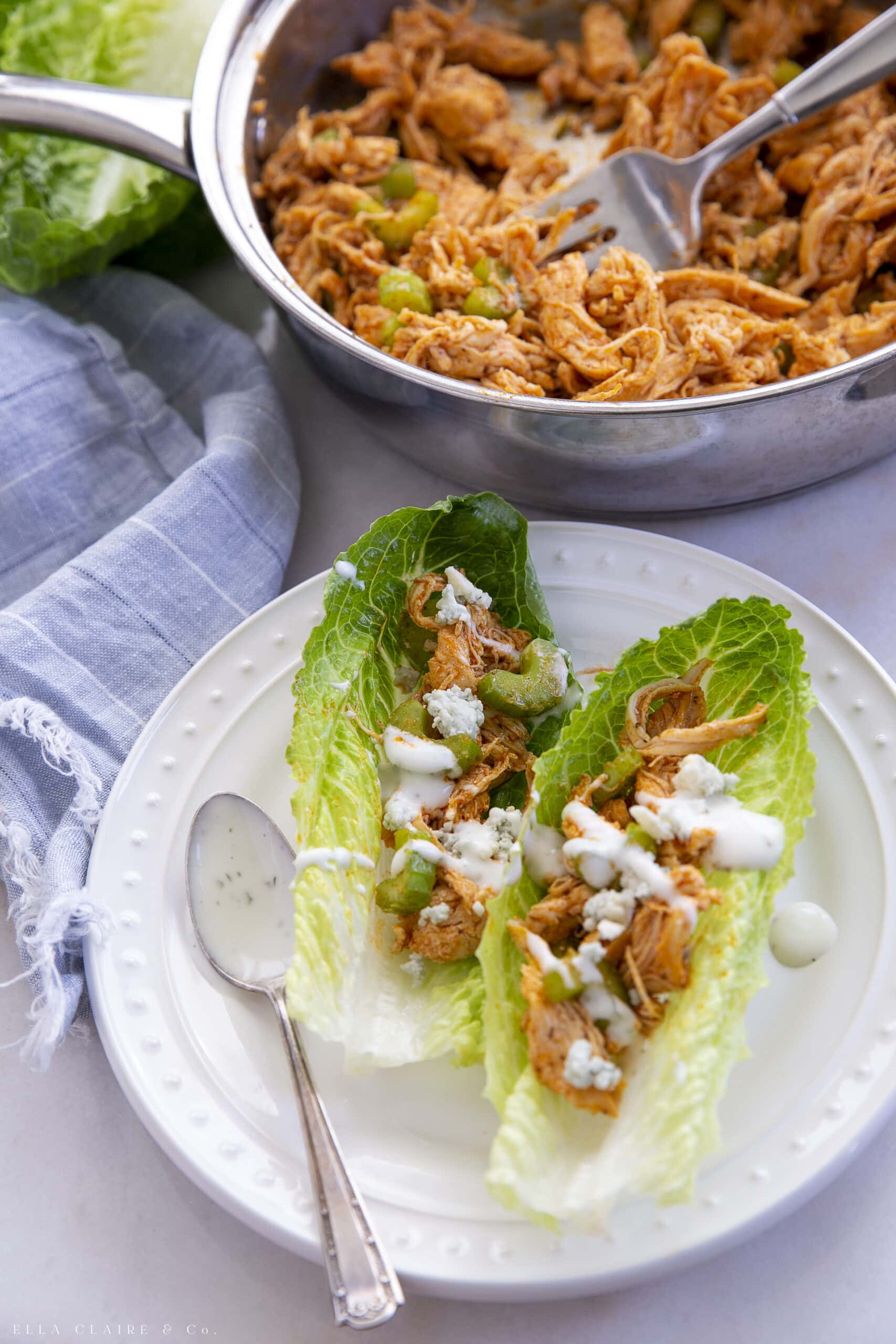 Buffalo Chicken Lettuce Boats Recipe - Recipe Image