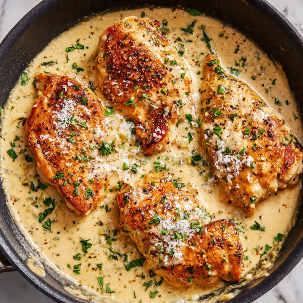 Garlic Parmesan Cream Chicken Recipe