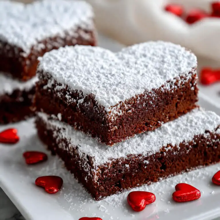 Heart-Shaped Fudgy Brownies Recipe