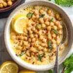 Lemony Greek Chickpea Soup Recipe