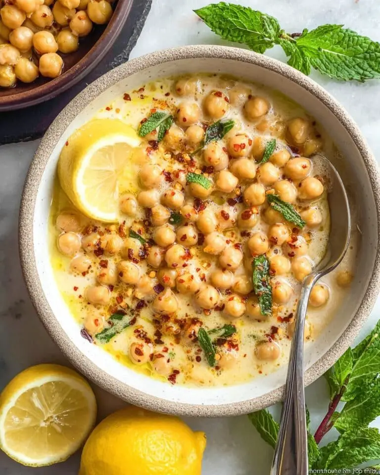 Lemony Greek Chickpea Soup Recipe