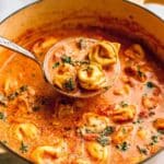 Creamy Vegetarian Tortellini Soup with Kale Recipe