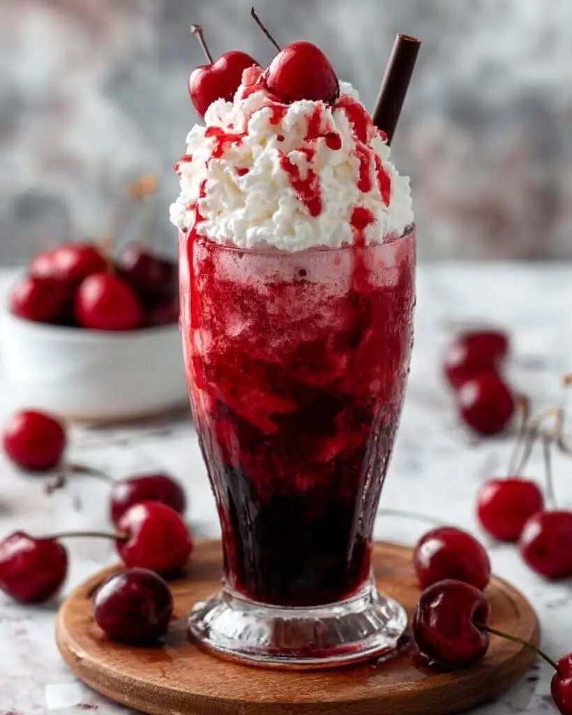 Frozen Cherry Vanilla Cola Slushie Recipe
