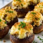 Cheesy Baked Stuffed Mushrooms Recipe