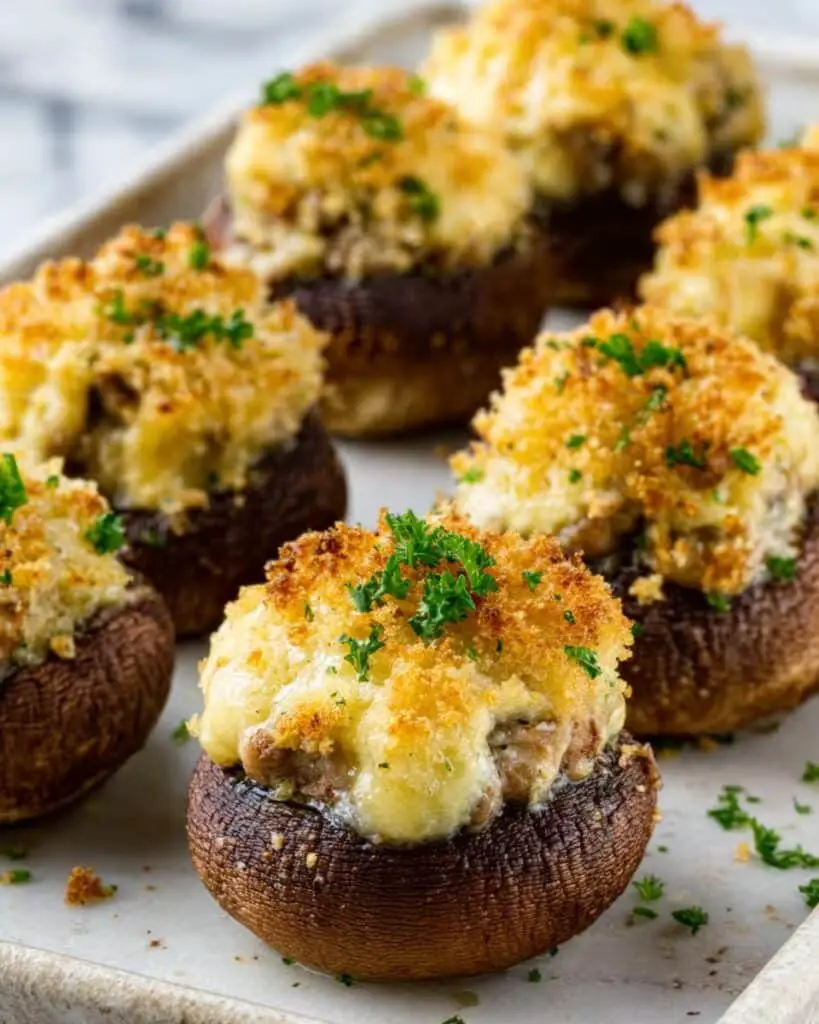 Cheesy Baked Stuffed Mushrooms Recipe