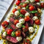 Grilled Flank Steak Caprese with Balsamic Dressing Recipe