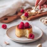 Gluten-Free White Chocolate Lava Cake with Raspberries Recipe