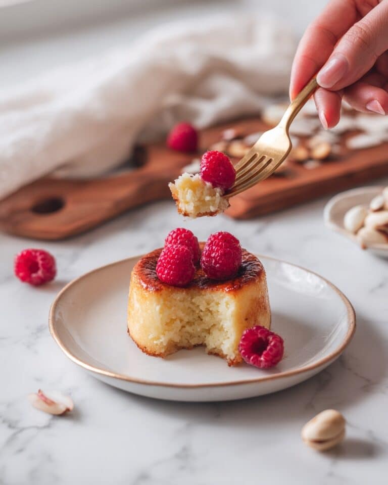 Gluten-Free White Chocolate Lava Cake with Raspberries Recipe