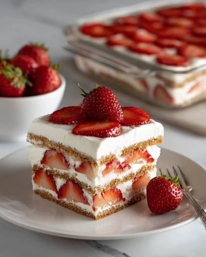 Strawberry Cream Cheese Icebox Cake Recipe