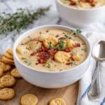 Creamy Clam Chowder with Bacon and Potatoes Recipe