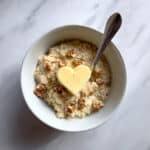 Creamy Apple Baked Oatmeal with Healthy Caramel Sauce Recipe