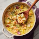 Shrimp, Bacon, and Corn Chowder with Potatoes Recipe
