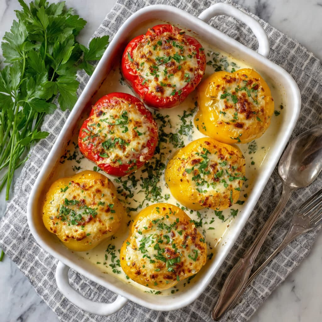 Baked Lasagna Stuffed Peppers Recipe