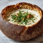 Clam Chowder in Sourdough Bread Bowl Recipe