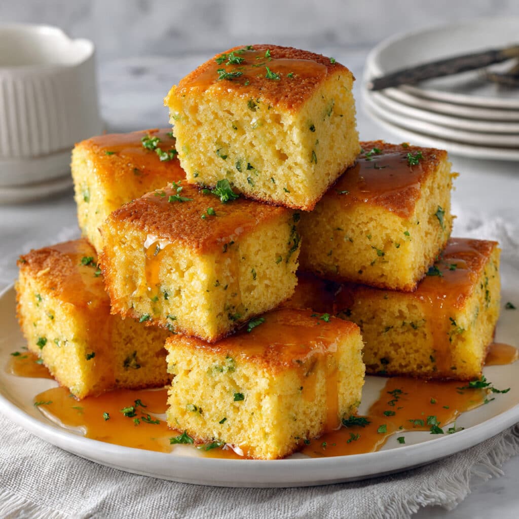 Homemade Cornbread with Maple Butter Topping Recipe