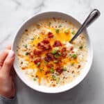 Beef & Smoked Cheddar Potato Soup Recipe