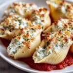 Cheesy Baked Stuffed Shells with Marinara Recipe