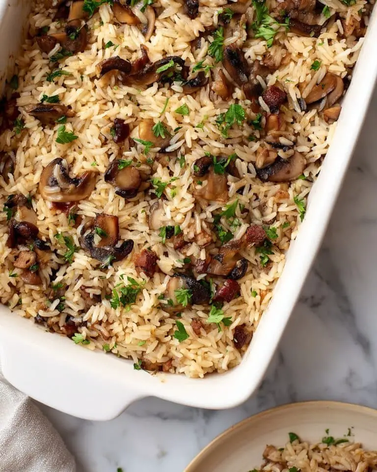 Steak and Mushroom Baked Rice Recipe