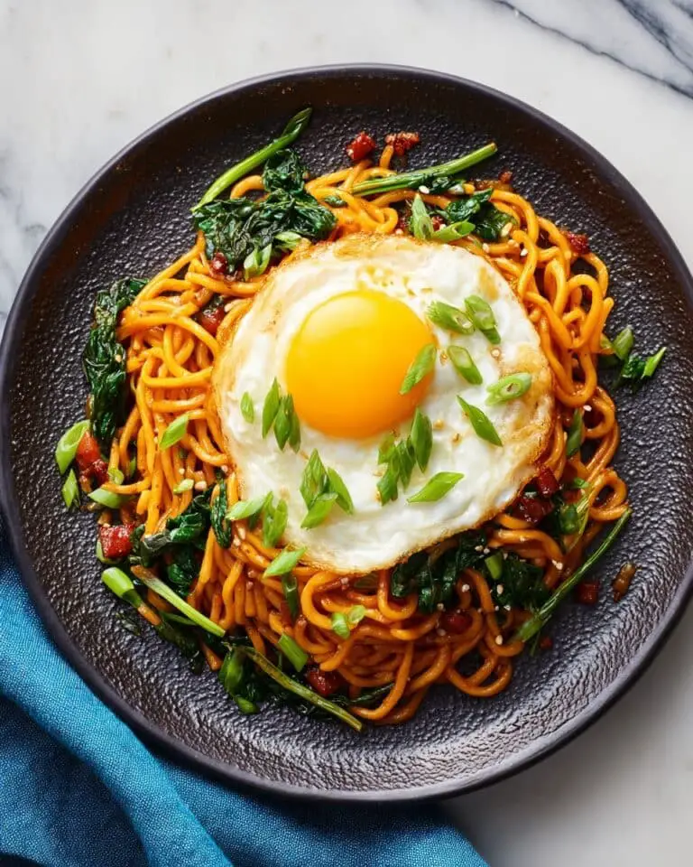 Cheesy Kimchi Bacon Udon (Super Addictive) Recipe