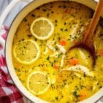 Greek Chicken Soup with Lemon and Orzo Recipe