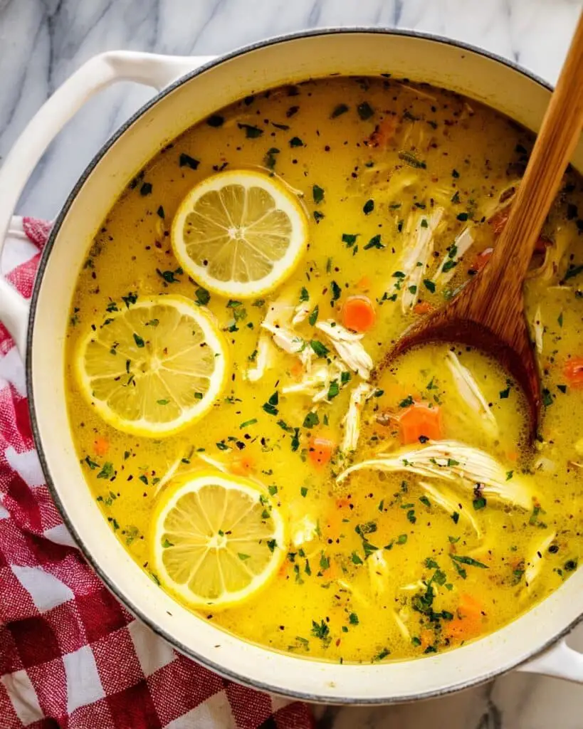 Greek Chicken Soup with Lemon and Orzo Recipe