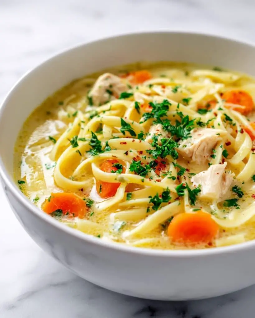 Creamy Chicken Noodle Soup Recipe