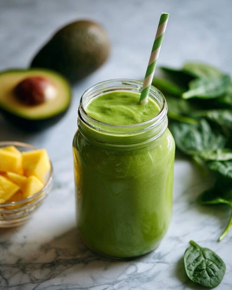 Creamy Avocado Spinach Smoothie Recipe