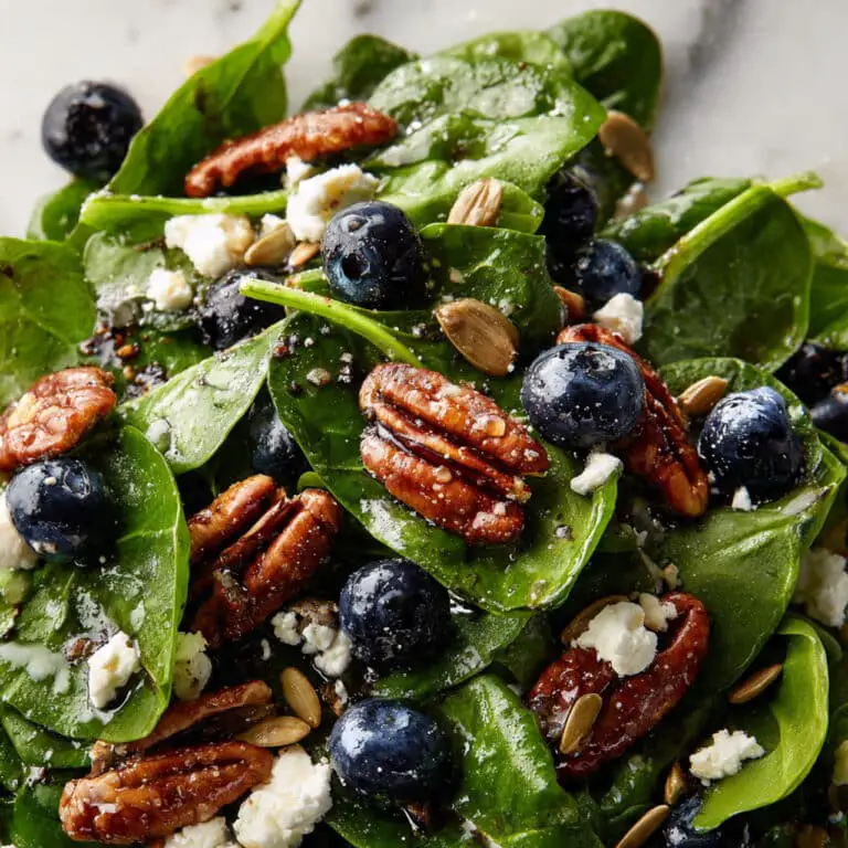 Blueberry Spinach Salad with Feta and Walnuts Recipe