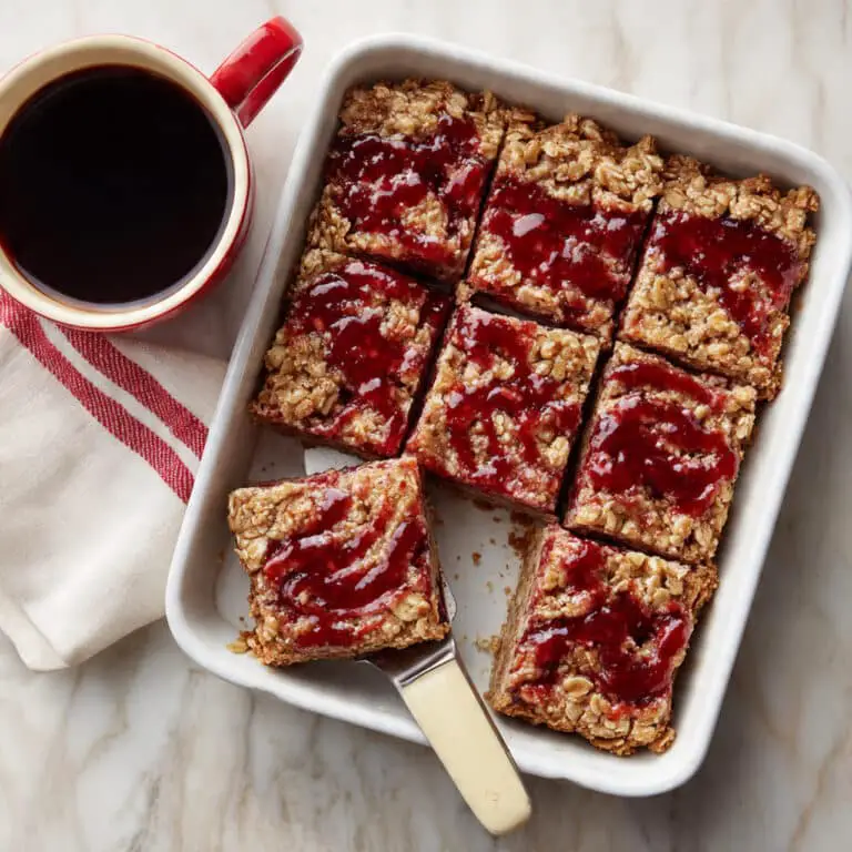 High-Protein Almond Butter & Strawberry Oatmeal Bars Recipe