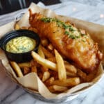 Classic Fish and Chips with Crispy Battered Fish and Golden Fries Recipe