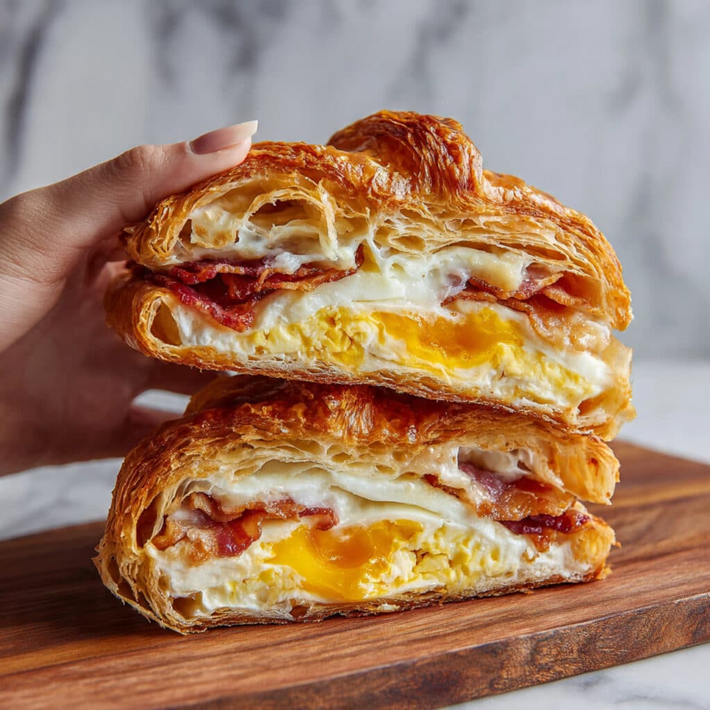 Loaded Breakfast Stuffed Croissants Recipe