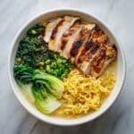 Fiery Chicken Ramen With Creamy Garlic Sauce Recipe