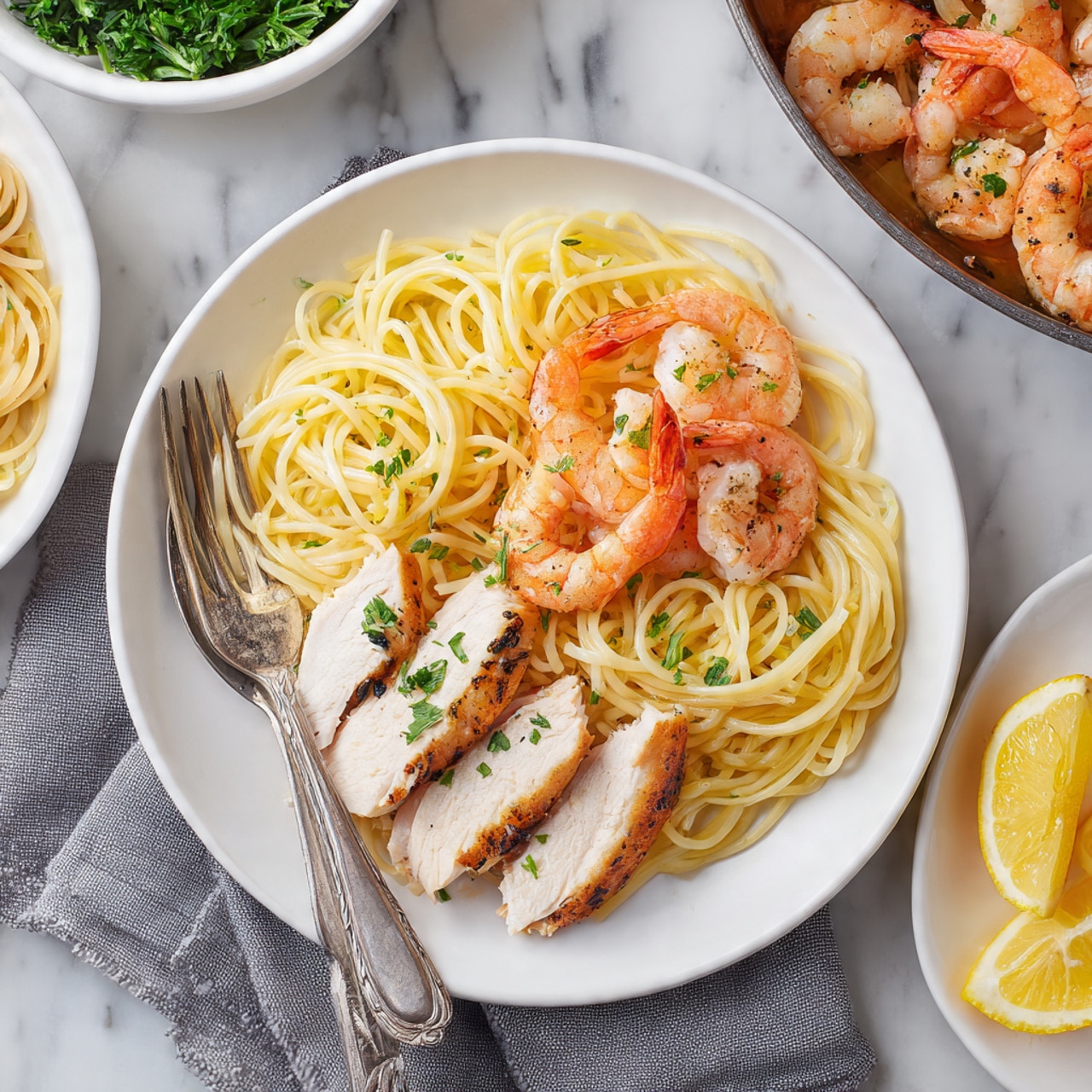 Creamy Chicken and Shrimp Pasta Recipe
