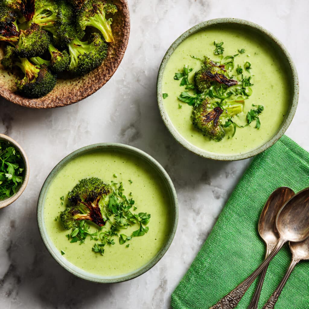 Creamy Broccoli and Spinach Soup Recipe