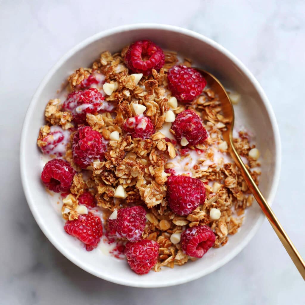 White Chocolate Raspberry Granola Recipe