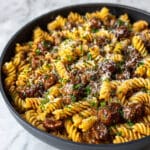 Sticky Honey Garlic Sausage Pasta Recipe