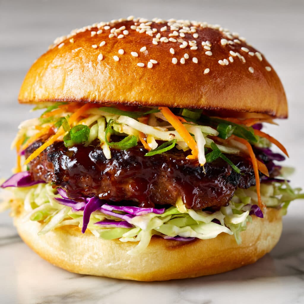 Korean BBQ Chicken Sandwich with Zesty Cabbage Slaw Recipe
