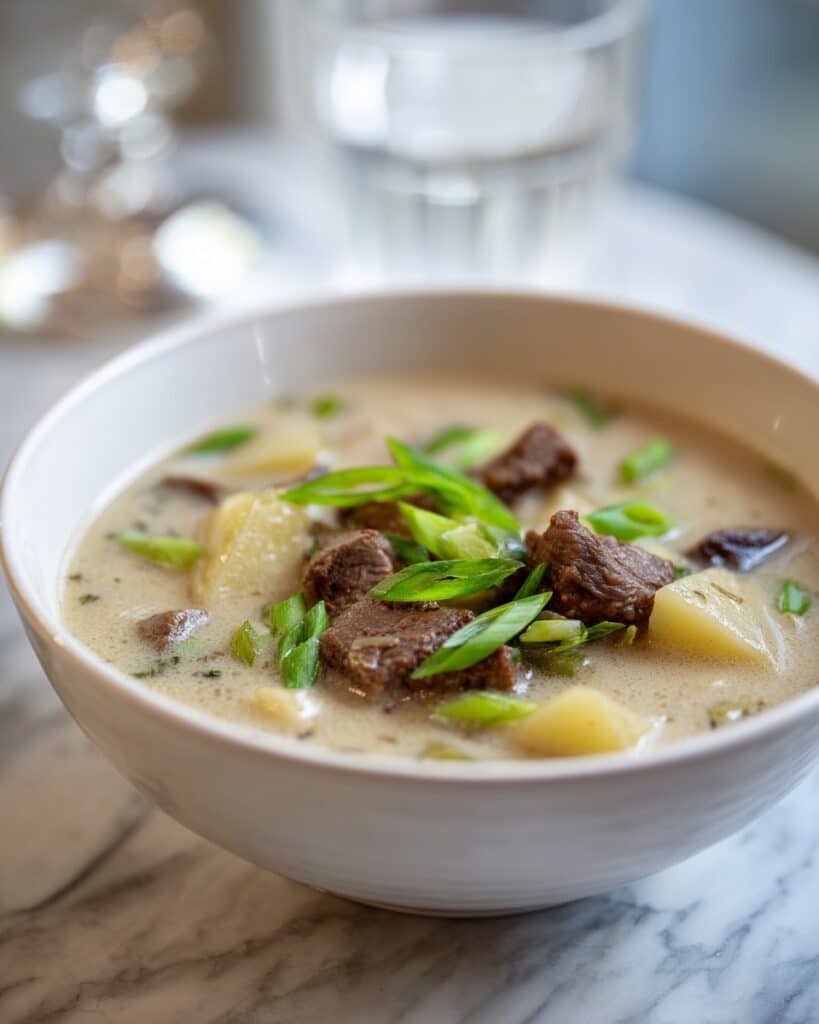 Creamy Steak and Potato Soup Recipe