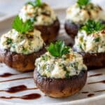 Garlic Parmesan Baked Stuffed Mushrooms Recipe