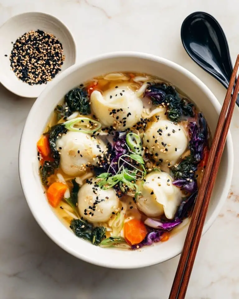 15 Minute Miso Dumpling Soup Recipe