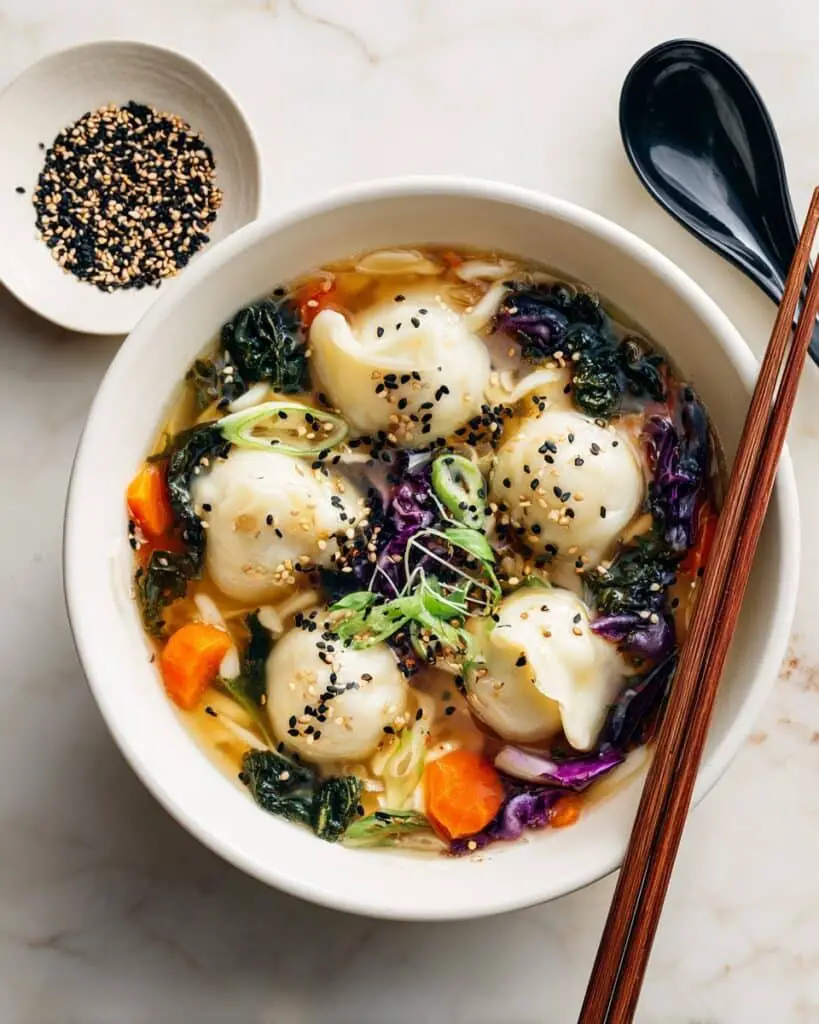15 Minute Miso Dumpling Soup Recipe