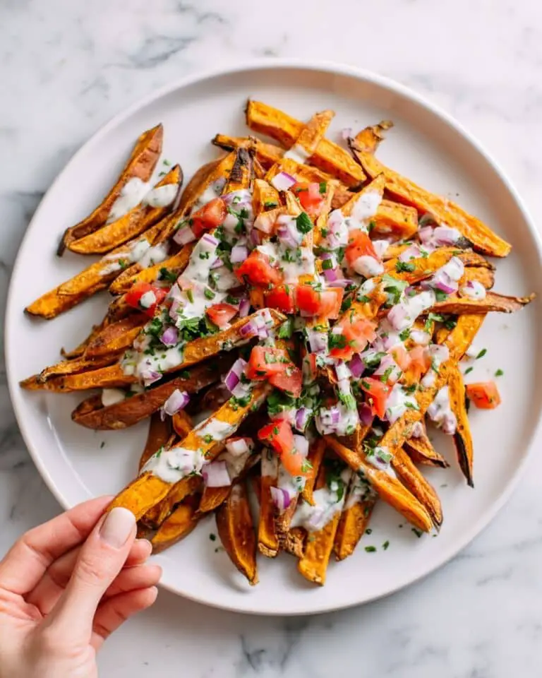 Loaded Greek Sweet Potato Fries Recipe