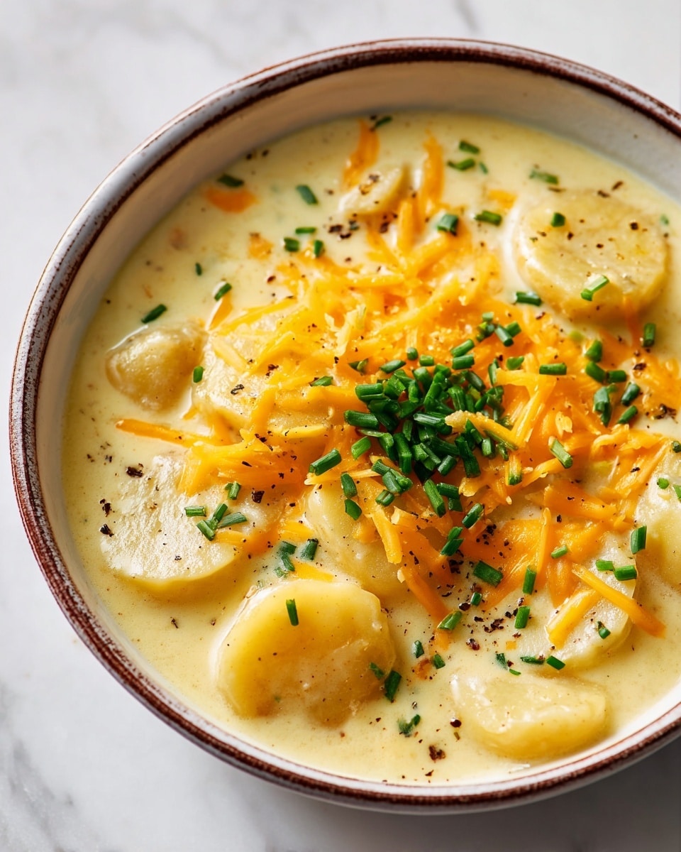 Cheddar Garlic Herb Potato Soup Recipe
