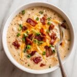 Beef & Smoked Cheddar Potato Soup Recipe
