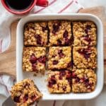 High-Protein Almond Butter & Strawberry Oatmeal Bars Recipe
