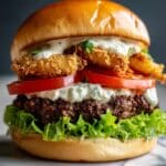 Crispy Soft Shell Crab Burger with Fresh Toppings Recipe