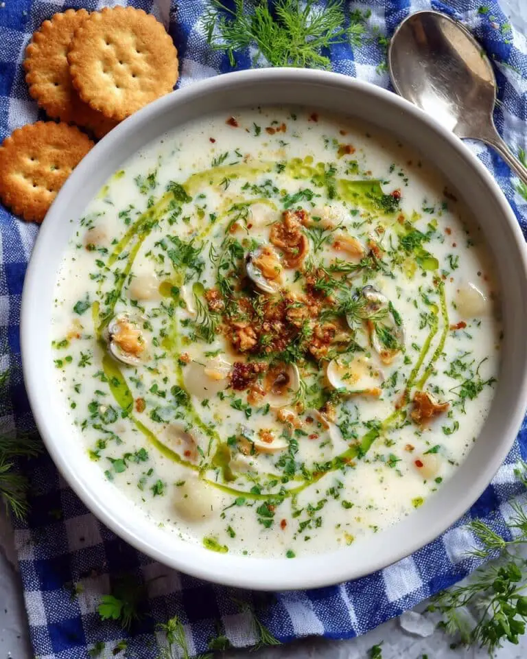 Creamy New England Clam Chowder with a Poblano Pepper Kick Recipe